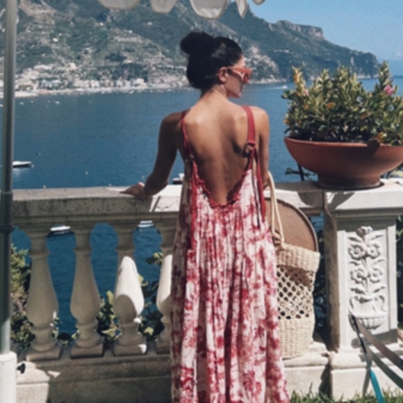 Free People Jungle Toille Maxi Dress in Tea Large NWT - Picture 8 of 14